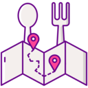 food,interface,maps and location,location,orientation,Maps and Flags,geography,position,map,tour