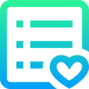 music and multimedia,heart,list,like,favourite,playlist