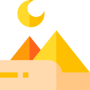 egypt,architecture and city,landscape,nature,pyramid,moon,desert