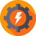gear,settings,construction and tools,lightning bolt