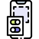 interface,edit tools,multimedia option,smartphone,button,switch on,control,toggle,switch off