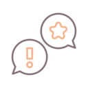 electronics,conversation,communications,star,feature,exclamation mark,alert,bubble speech,chat bubble,shapes and symbols,request