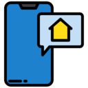 house,ui,electronics,home,smartphone,communications,chat,technological,buildings,chat bubble,smart home