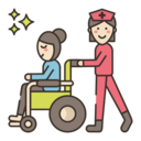 woman,delivery,healthcare and medical,people,doctor,illness,nurse,medical assistance,accessibility,wheelchair,disability,inclusive