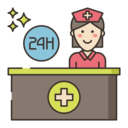 hospital,professional,healthcare and medical,professions and jobs,doctor,24 hours,nursing,nurse,receptionist,medical care