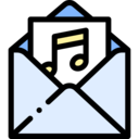 music and multimedia,music,entertainment,envelope,communications,musical note,party,quaver,note,invitation