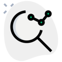 ui,report,magnifying glass,search,tool,diagram,dots,fluctuation,infographics