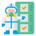 virus,healthcare and medical,list,checking,tasks,tick,checkbox,done,hazmat