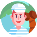 avatar,man,professions and jobs,boat,user,occupation,navy,ship,sailor