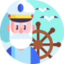 avatar,man,professions and jobs,boat,occupation,ship,steering wheel,sailor,rudder,captain