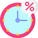 time,clock,time and date,commerce and shopping,marketing,timer,watch,round,percentage,round clock,temporary offer