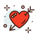 heart,love,love and romance,romantic,tattoo,cupid,hipster,old school