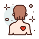 miscellaneous,heart,back,tattoo,old school
