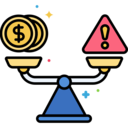 business and finance,dollar,scale,exclamation mark,risk,liquidity