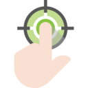 symbol,click,finger,gesture,hand,gestures,hands and gestures,tap,outlined,one,click here,haw gestures stroke