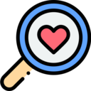 seo and web,magnifying glass,marketing,social media,heart,search,loupe,like ok 