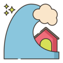 house,home,weather,nature,disaster,wave,tsunami ok 
