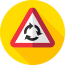 signs,triangle,warning,alert,danger,traffic sign,roundabout