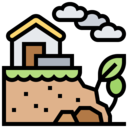 ecology and environment,house,insurance,warning,tree,dangerous,disaster,rocks,landslide