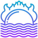 ecology and environment,warning,ocean,sunset,heat,wave