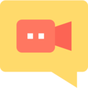 ui,interface,speech bubble,communications,chat,communication,button,message,video camera,video,videocall,Videochat
