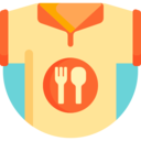 food,food and restaurant,clothing,fashion,shirt,male,employee,worker,restaurant,cutlery,tshirt ok 