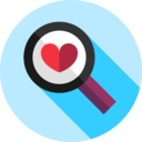 seo and web,magnifying glass,heart,search,Tools and utensils,love,loupe,valentines day,love and romance,romantic ok 