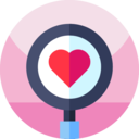 magnifying glass,heart,search,love,loupe,valentines day,love and romance,romantic,searching ok 