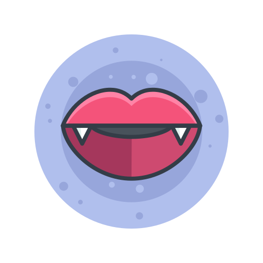 Halloween, holiday, monster, mouth, scary, spooky, vampire icon