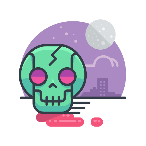 Halloween, scary, skeleton, skull, spooky, zombie icon