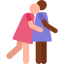 Homosexual couples pictograms icon 64x64