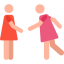 Homosexual couples pictograms icon 64x64