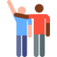 Homosexual couples pictograms icon 64x64