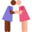 Homosexual couples pictograms icon 64x64