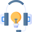 file,headphones,education,folder,light bulb,elearning,online class