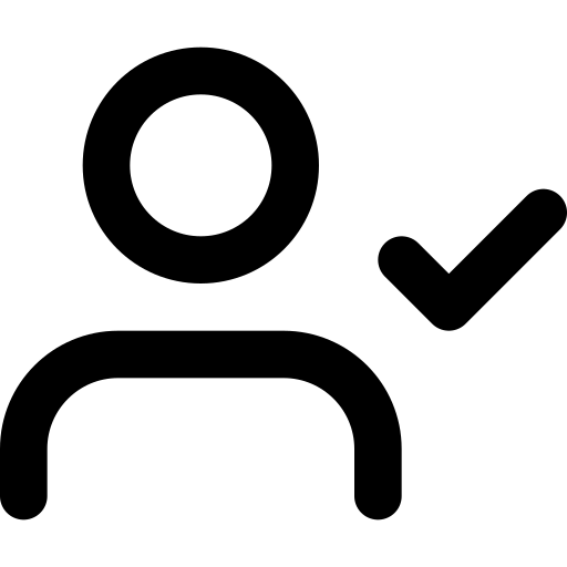 Check, user icon
