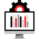 computer,seo and web,bar chart,monitor,settings,stats