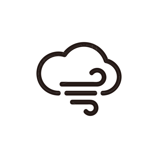 Weather, cloudy, storm, wind, windy icon