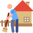 house,man,home,people,person,humanpictos,sweeping,housekeeping ok 