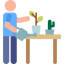 man,people,person,humanpictos,gardening,plants,watering