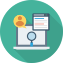 technology,seo and web,magnifying glass,user,search,computer screen,searching,computer monitor