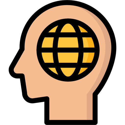 Business, global, marketing, mindset, thinking icon