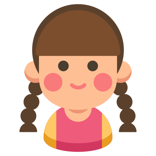 Cartoon, child, girl, kid, sister, young icon