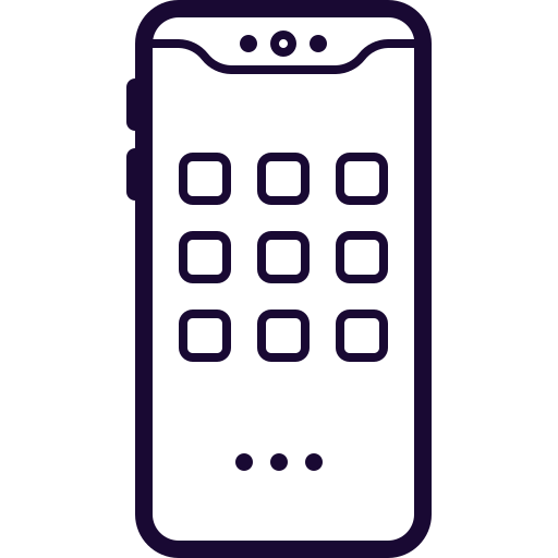 Cell, iphone, mobile, notch, phone, samsung icon