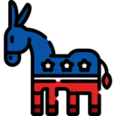 symbol,animal,shapes and symbols,american,political,donkey,democrat,election icons,democrats,democratic