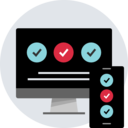 technology,computer,seo and web,monitor,screen,tv,television,responsive,checkmark