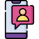 technology,professions and jobs,smartphone,speech bubble,touch screen,contact,chat bubble