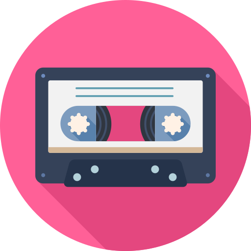 Cassette, audio, multimedia, music icon