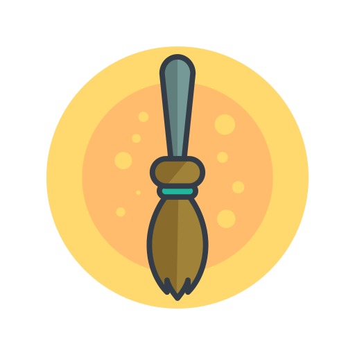 Broom, costume, halloween, scary, spooky, witch icon