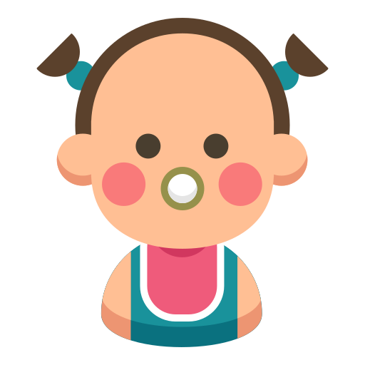 Baby, cartoon, cute, daughter, family, kid icon